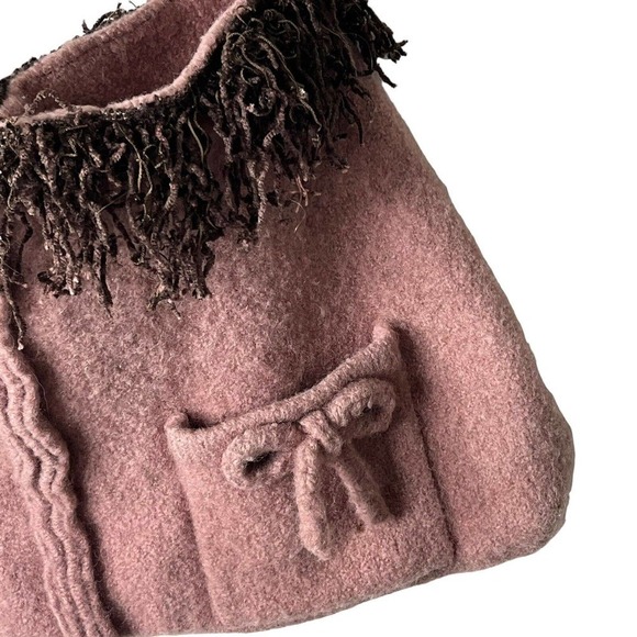 Rag Bags Blowing Rock Handcrafted Shoulder Bag Boho Upcycled Fringe Pockets - Picture 2 of 9